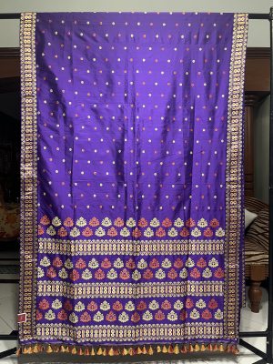 Youthful Purple Assam Silk Saree